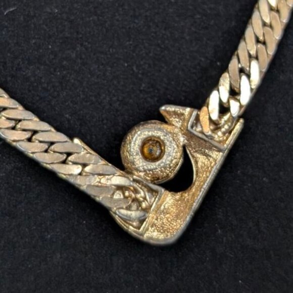 Vintage Rhinestone Accent Chain Necklace - Picture 5 of 7